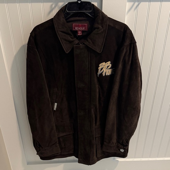 Brand New BB King Red House Men's Dark Brown Bomber Jacket